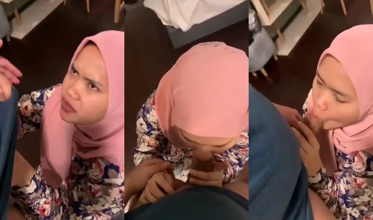 Hijab Pink Meki Sempit Kesakitan